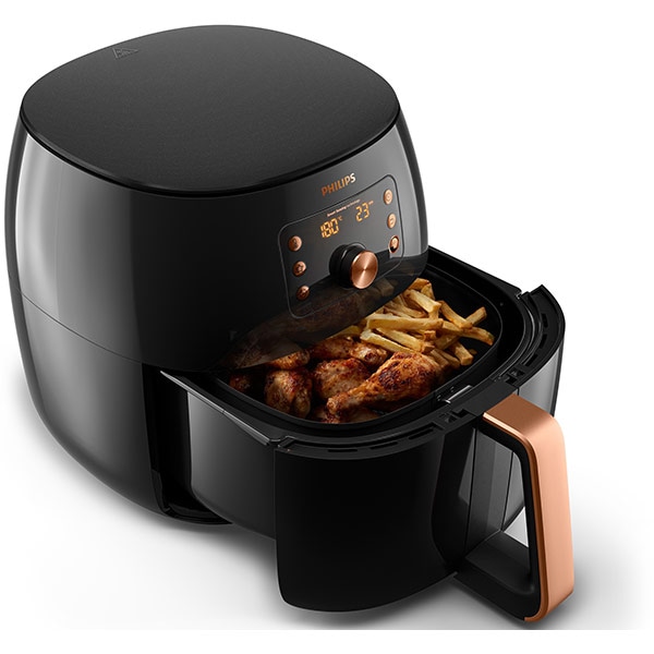 Friteuza cu aer cald PHILIPS Airfryer XXL Smart HD9867/90, 1.4kg, 7.3l, 2225W, negru-auriu