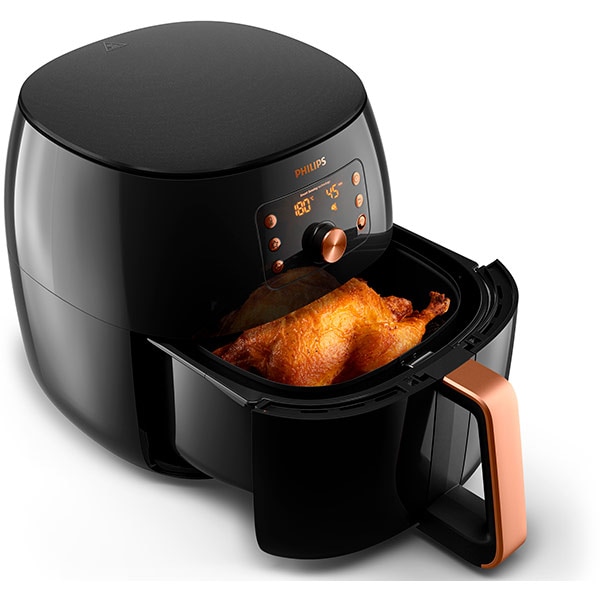 Friteuza cu aer cald PHILIPS Airfryer XXL Smart HD9867/90, 1.4kg, 7.3l, 2225W, negru-auriu