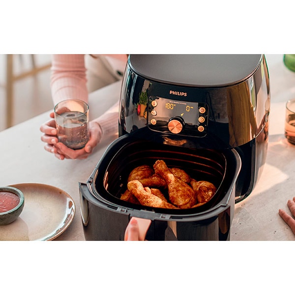 Friteuza cu aer cald PHILIPS Airfryer XXL Smart HD9867/90, 1.4kg, 7.3l, 2225W, negru-auriu