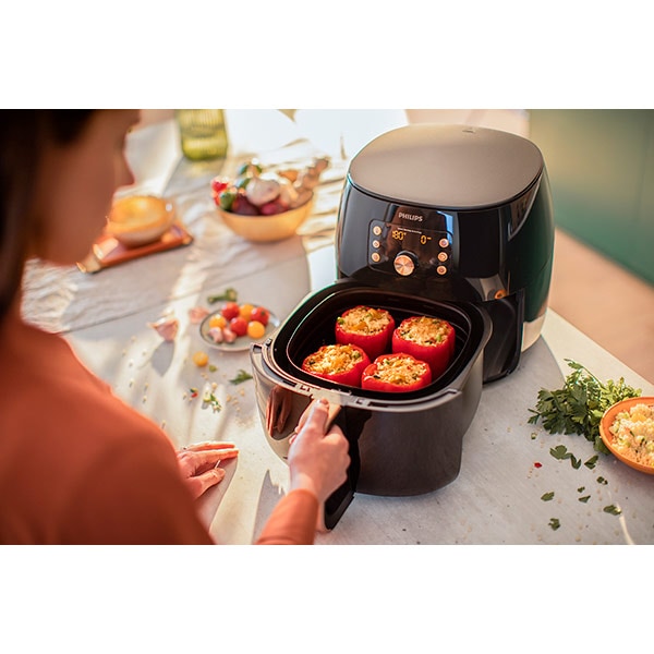 Friteuza cu aer cald PHILIPS Airfryer XXL Smart HD9867/90, 1.4kg, 7.3l, 2225W, negru-auriu