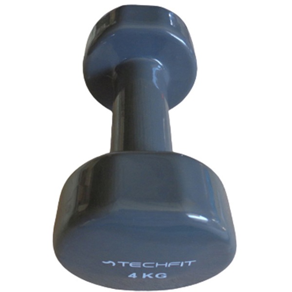 Gantera vinyl TECHFIT TC92004-4kg, 4kg, gri