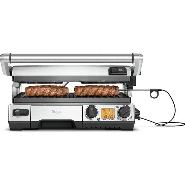 Gratar electric SAGE Smart Grill Pro BGR840BSS, 2400W, argintiu-negru