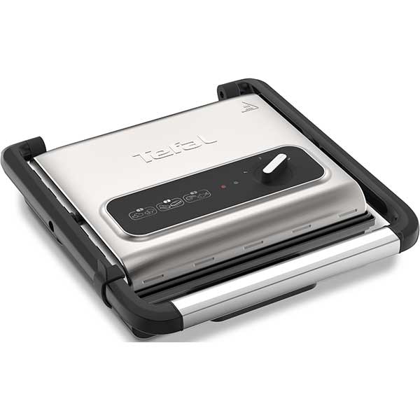 Gratar electric TEFAL Inicio Grill GC242D38, 2000W, functie Panini, termostat, argintiu-negru