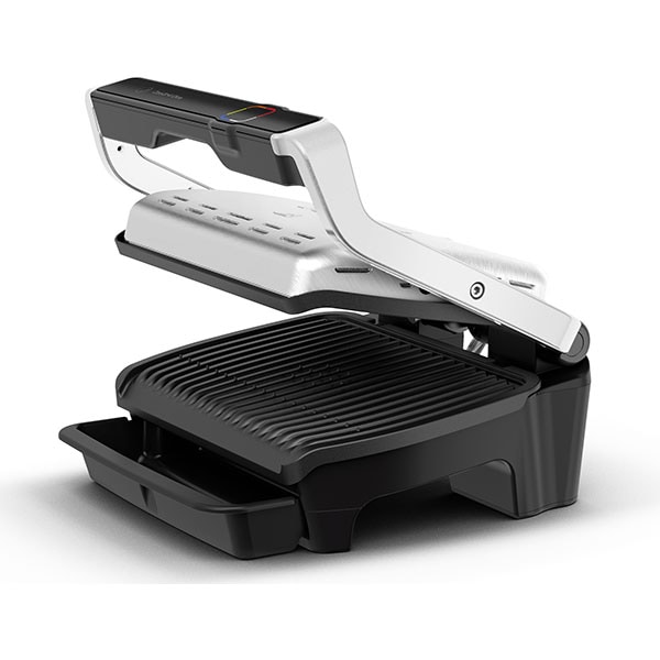 Gratar electric TEFAL OptiGrill Elite GC750D30, 2000W, 12 programe automate, argintiu-negru