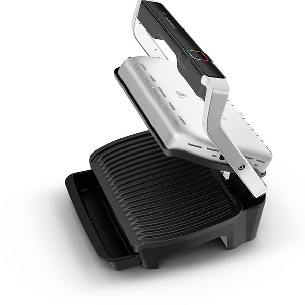 Gratar electric TEFAL OptiGrill Elite GC750D30, 2000W, 12 programe automate, argintiu-negru