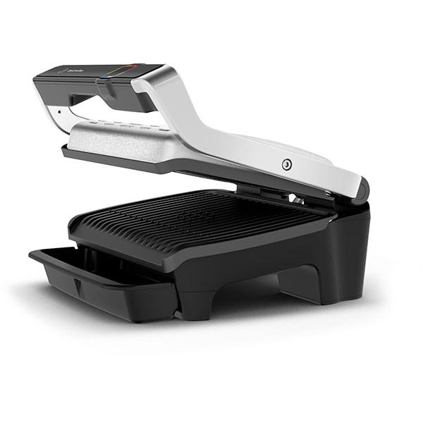 Gratar electric TEFAL OptiGrill Elite GC750D30, 2000W, 12 programe automate, argintiu-negru