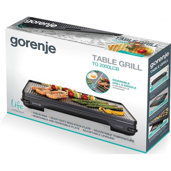 Gratar electric GORENJE TG2000LCB, 1800W, negru