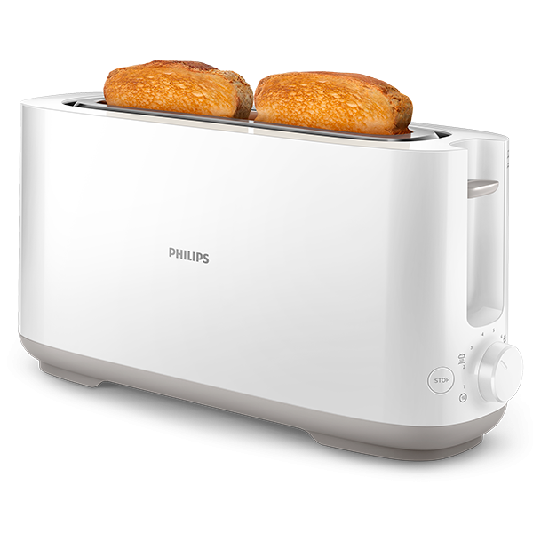 Prajitor de paine PHILIPS Daily Collection HD259000, 2 felii, 1030W, alb-gri