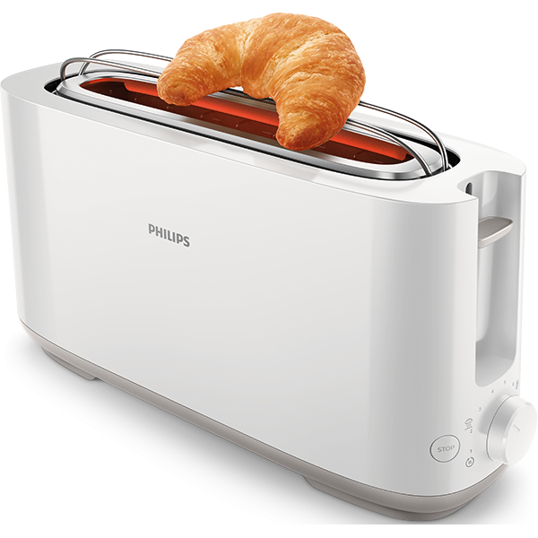 Prajitor de paine PHILIPS Daily Collection HD259000, 2 felii, 1030W, alb-gri