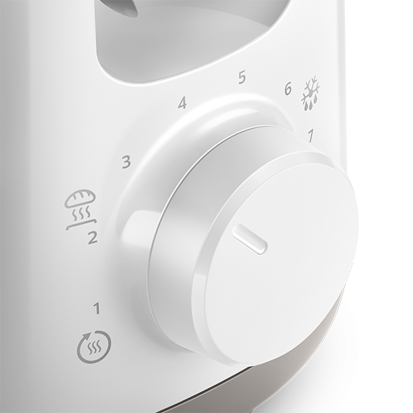 Prajitor de paine PHILIPS Daily Collection HD259000, 2 felii, 1030W, alb-gri
