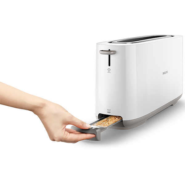 Prajitor de paine PHILIPS Daily Collection HD259000, 2 felii, 1030W, alb-gri