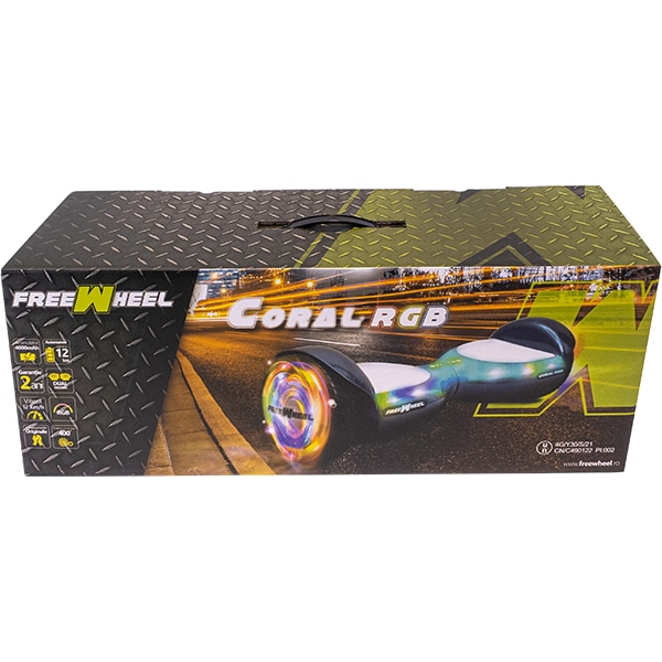 Hoverboard FREEWHEEL Coral RGB, 6.5 inch, albastru