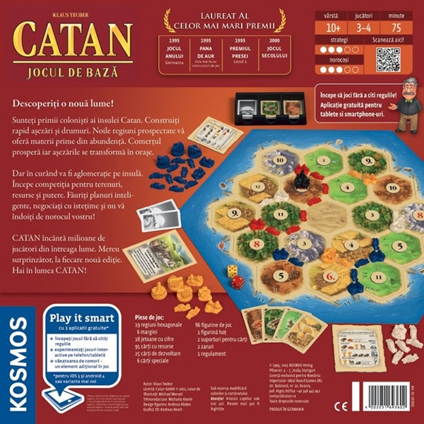 Joc de societate CATAN Joc de baza CAT34, 10 ani+, 3-4 jucatori