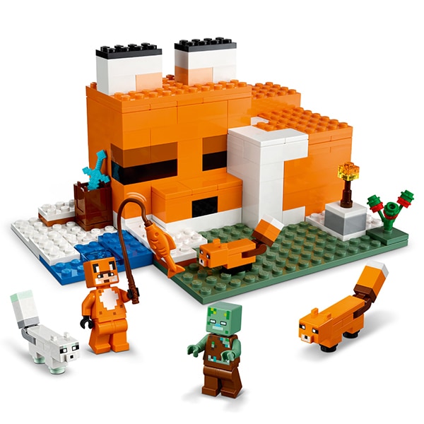 LEGO Minecraft: Vizuina vulpilor 21178, 8 ani+, 193 piese