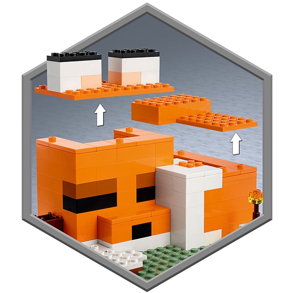 LEGO Minecraft: Vizuina vulpilor 21178, 8 ani+, 193 piese