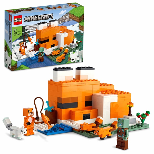 LEGO Minecraft: Vizuina vulpilor 21178, 8 ani+, 193 piese