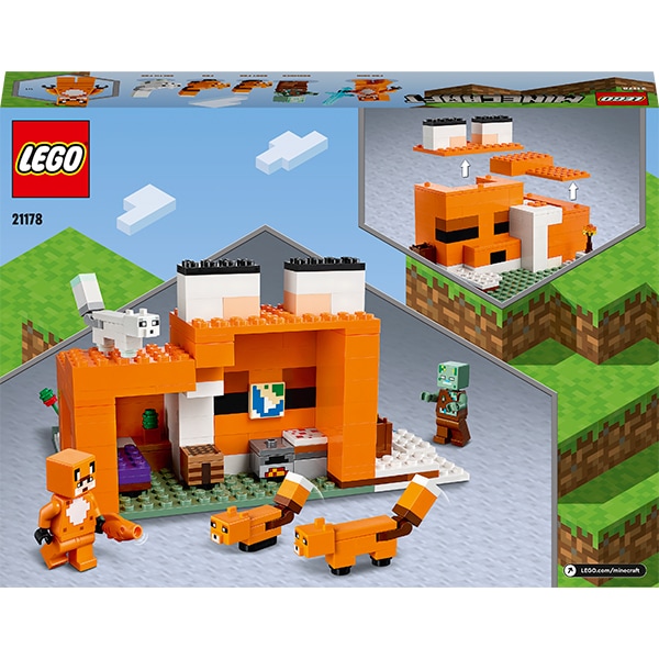 LEGO Minecraft: Vizuina vulpilor 21178, 8 ani+, 193 piese