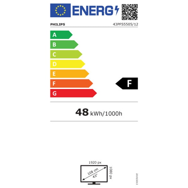 Televizor LED PHILIPS 43PFS5505/12, Full HD, 108cm