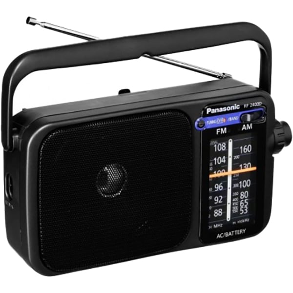 Radio portabil PANASONIC RF-2400DEG-K, AM, FM, negru