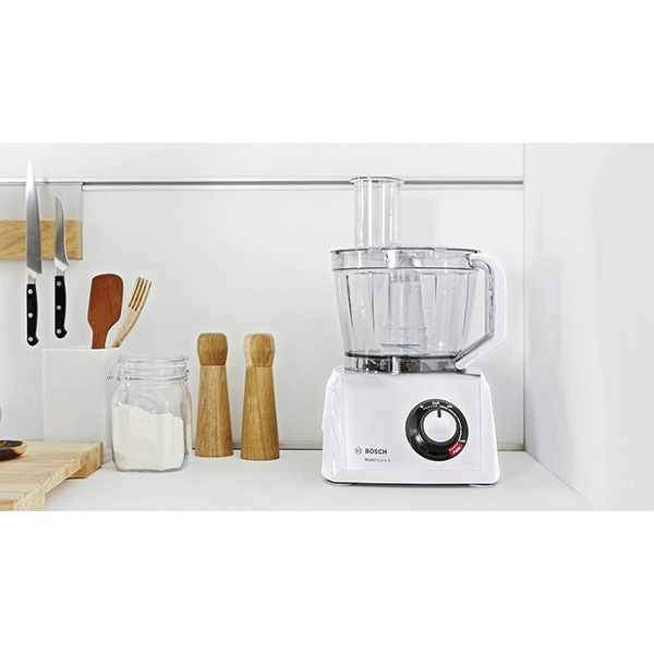 Robot de bucatarie BOSCH MultiTalent 8 MC812W620, vas 3.9l, blender 1.5l, 1100W, alb-gri