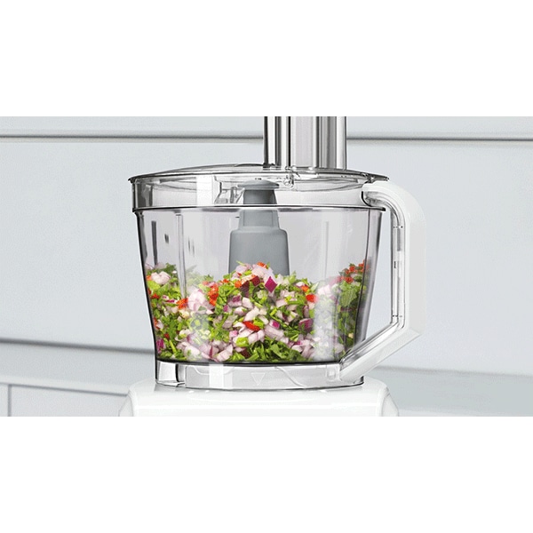 Robot de bucatarie BOSCH MultiTalent 8 MC812W620, vas 3.9l, blender 1.5l, 1100W, alb-gri