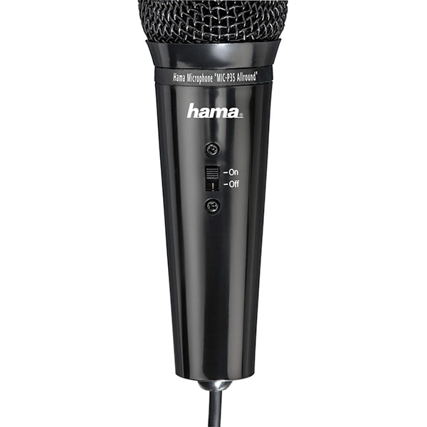 Microfon HAMA MIC-P35 Allround, Jack 3.5 mm, negru
