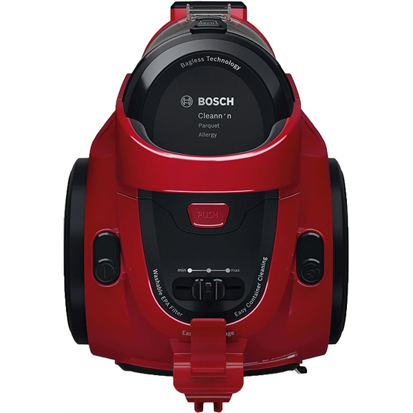 Aspirator fara sac BOSCH BGC05AAA2, 1.5l, 700W, 78dB, rosu-negru 
