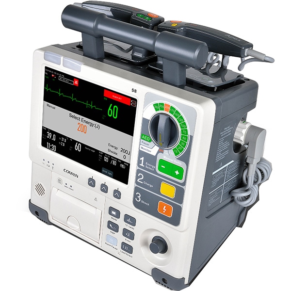 Defibrilator COMEN S8, 8.4", crem + Cablu SPO2, NIBP, Temp, IBP, ETCO2