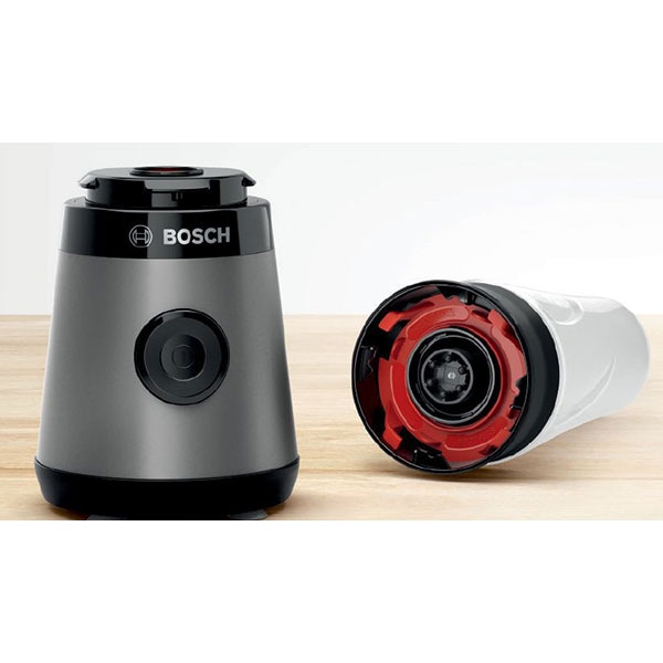 Mini blender BOSCH VitaPower MMB2111S, 0.65l, 450W, 1 treapta viteza, argintiu-negru