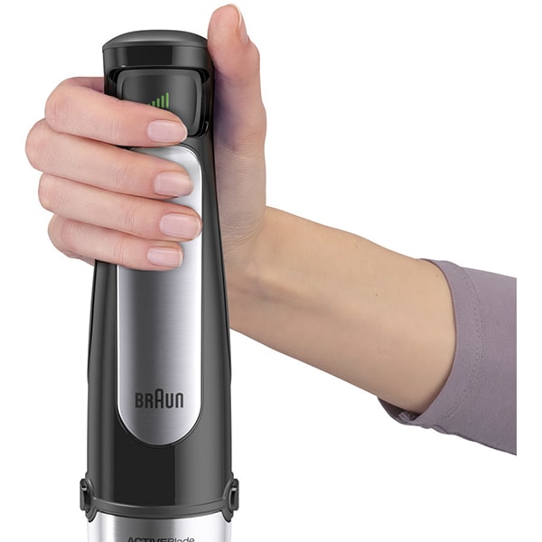 Mixer vertical BRAUN Multiquick MQ7025X, 0.6l, 1000W, viteza variabila, argintiu-negru 
