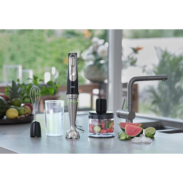 Mixer vertical BRAUN MQ9135XI, 0.6l, 1200W, viteza variabila, argintiu-negru