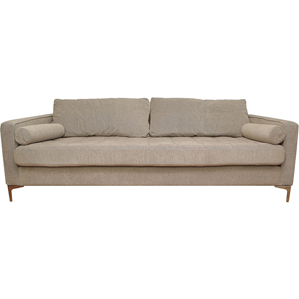 Canapea fixa Carla, 3 locuri, 223 x 96 x 65 cm, bej