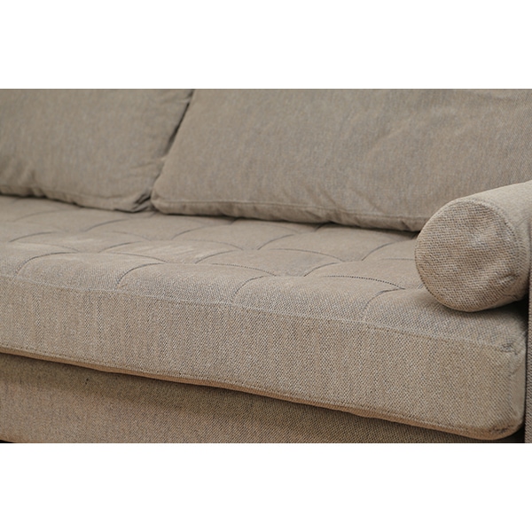 Canapea fixa Carla, 3 locuri, 223 x 96 x 65 cm, bej
