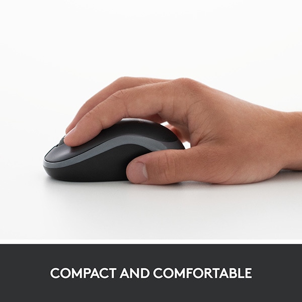 Mouse Wireless LOGITECH M185, 1000 dpi, negru