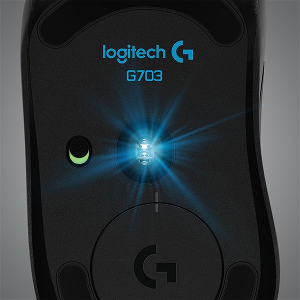 Mouse Gaming Wireless LOGITECH G703 HERO, Dual-Mode, 16000 dpi, Bluetooth, negru