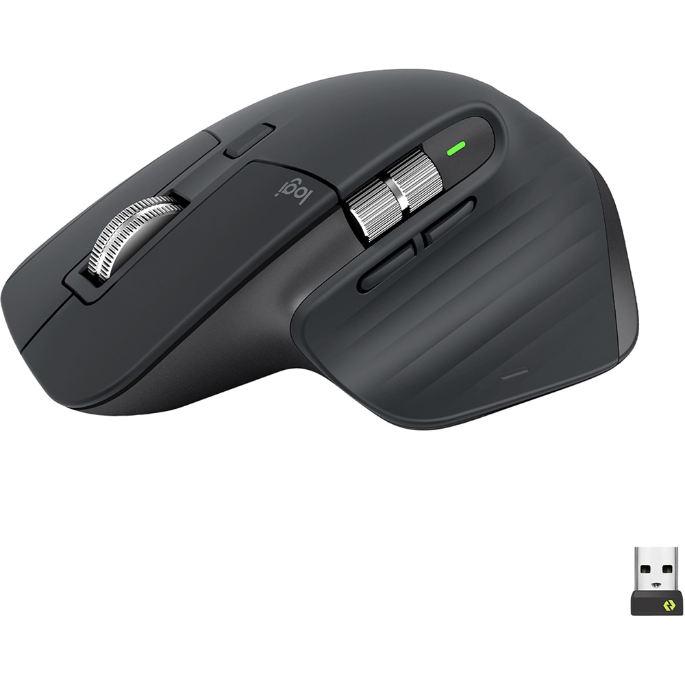 Mouse Wireless LOGITECH MX Master 3S, Dual Mode, 8000 dpi, Bluetooth, grafit
