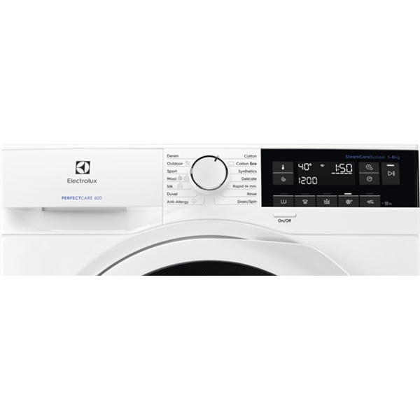 Masina de spalat rufe frontala ELECTROLUX EW6F328W, 8 kg, 1200rpm, Clasa D, alb