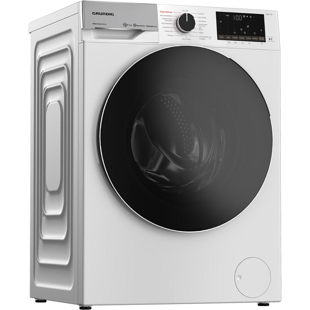 Masina de spalat rufe frontala cu uscator GRUNDIG GW7P510447W, HomeWhiz, 10/6 kg, 1400rpm, Clasa C/D, alb