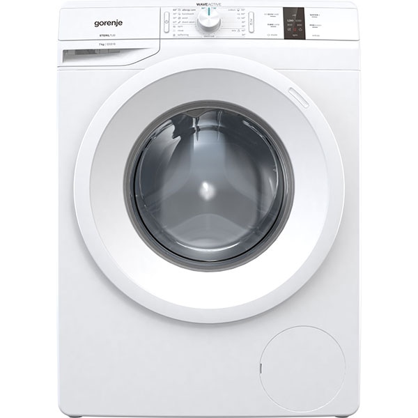 Masina de spalat rufe frontala slim GORENJE WP72S3, WaveActive, 7 kg, 1200rpm, Clasa D, alb