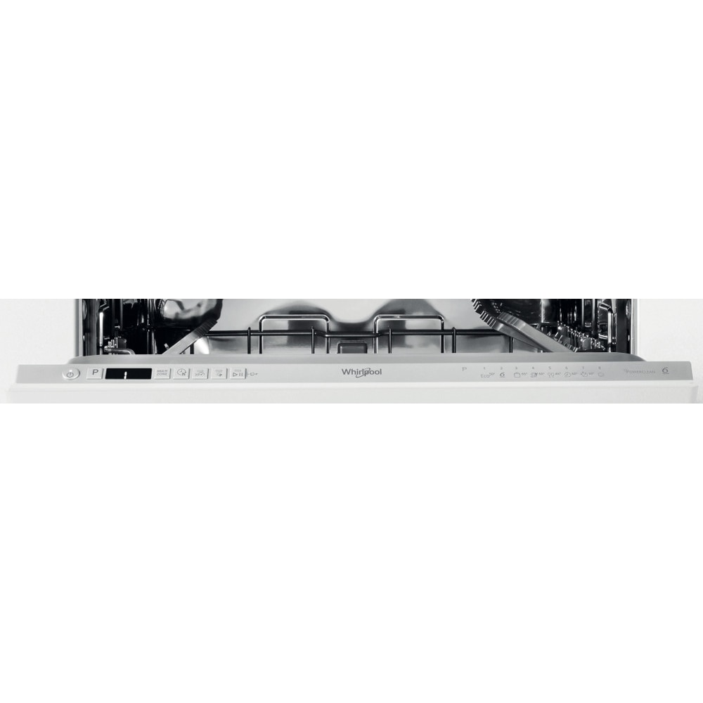 Masina de spalat vase incorporabila WHIRLPOOL WRIC 3C26  P, 14 seturi, 8 programe, 60 cm, Clasa E, panou comanda argintiu