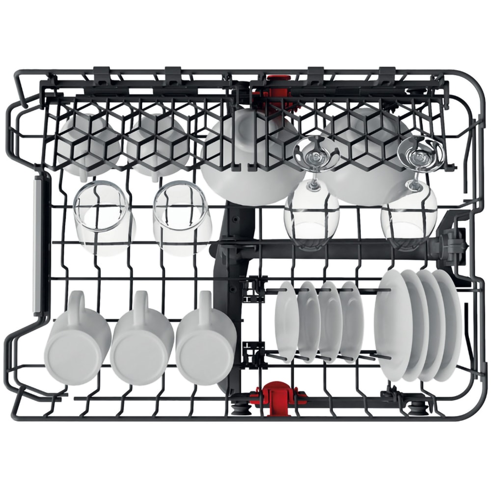 Masina de spalat vase semi-incorporabila WHIRLPOOL WSBO3O34PFX, 6th sense, 10 seturi, 8 programe, 45 cm, Clasa D, inox