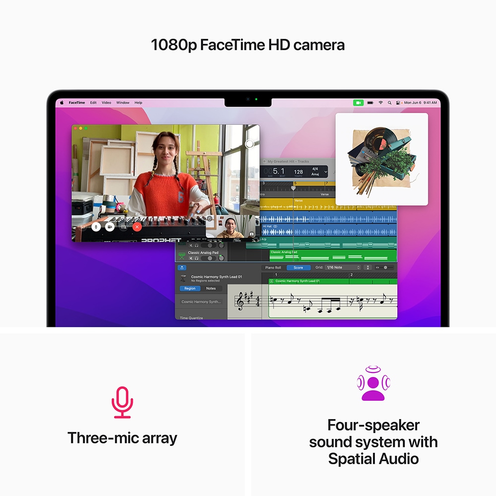 Laptop APPLE MacBook Air 13 mlxw3ze/a, Apple M2, 13.6" Retina Display, 8GB, SSD 256GB, 8-core GPU, macOS Monterey, Space Gray, Tastatura layout INT