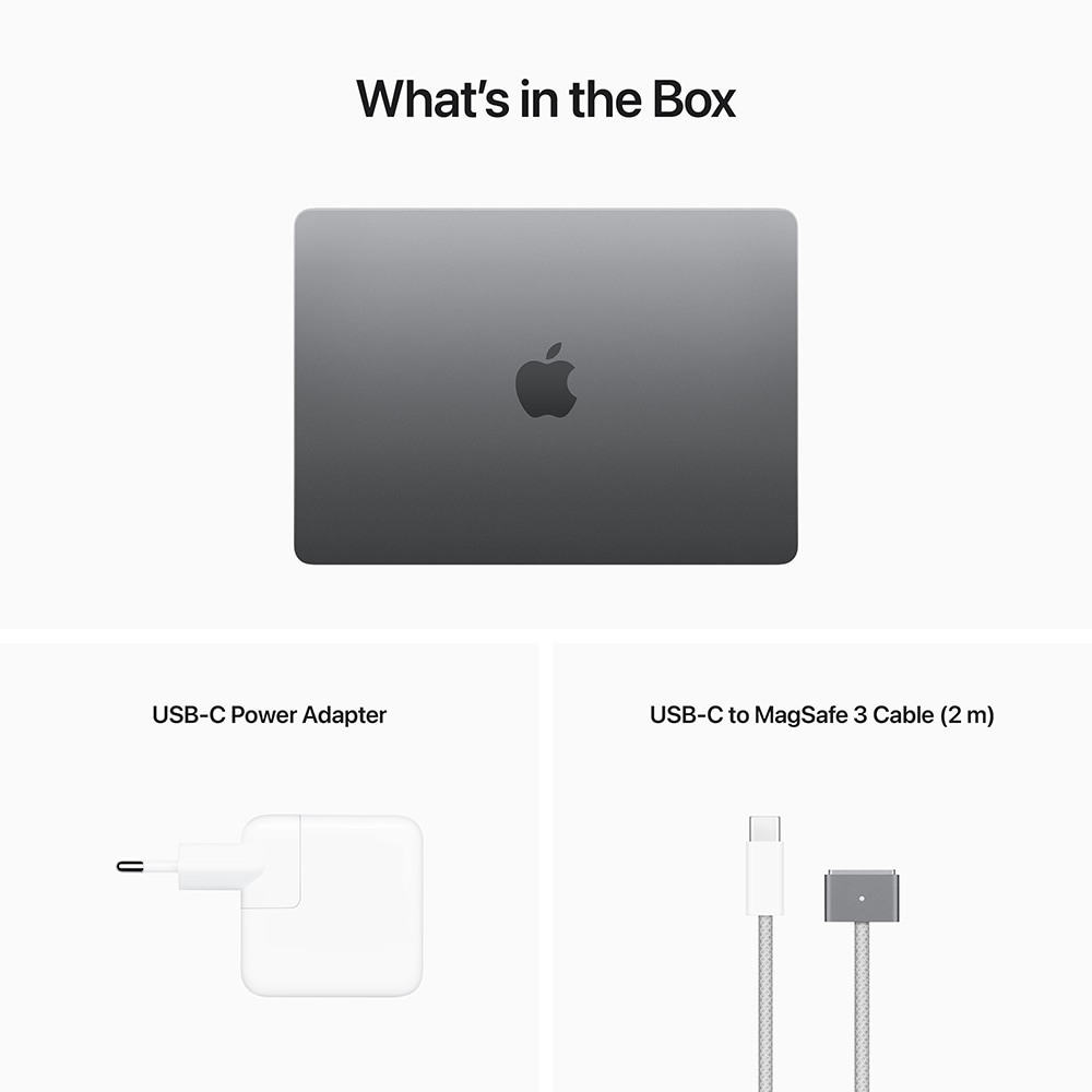 Laptop APPLE MacBook Air 13 mlxw3ze/a, Apple M2, 13.6" Retina Display, 8GB, SSD 256GB, 8-core GPU, macOS Monterey, Space Gray, Tastatura layout INT