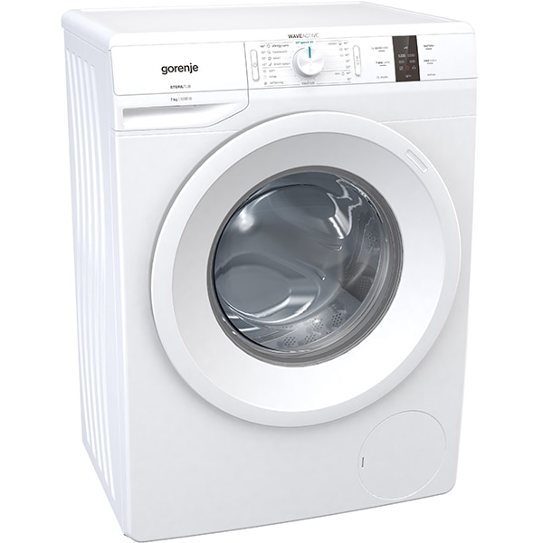 Masina de spalat rufe frontala slim GORENJE WP72S3, WaveActive, 7 kg, 1200rpm, Clasa D, alb