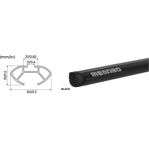 Bare transversale MENABO Delta, Volkswagen Golf IV (1J), 5 usi, 1997-2004, 119 cm