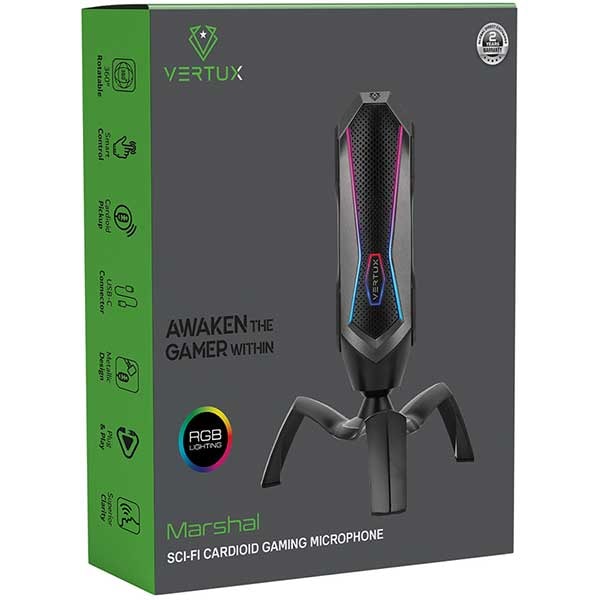Microfon gaming VERTUX Marshal, negru