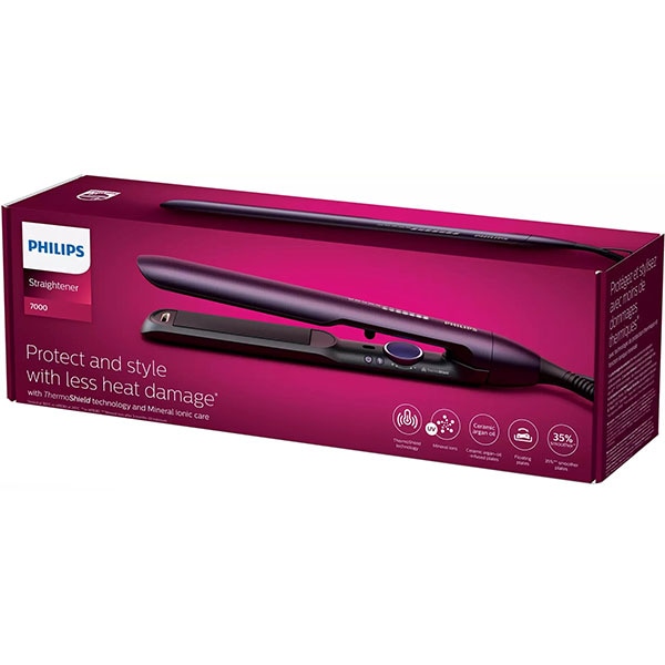 Placa de indreptat parul PHILIPS Series 7000 BHS752/00, 230 grade, mov