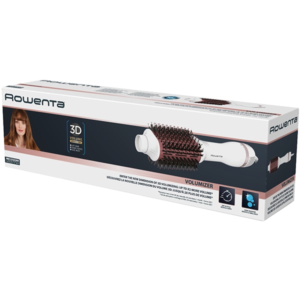 Perie cu aer cald ROWENTA CF6135F0, 1000W, 3 viteze, 3 trepte temperatura, Invelis Ceramic, alb