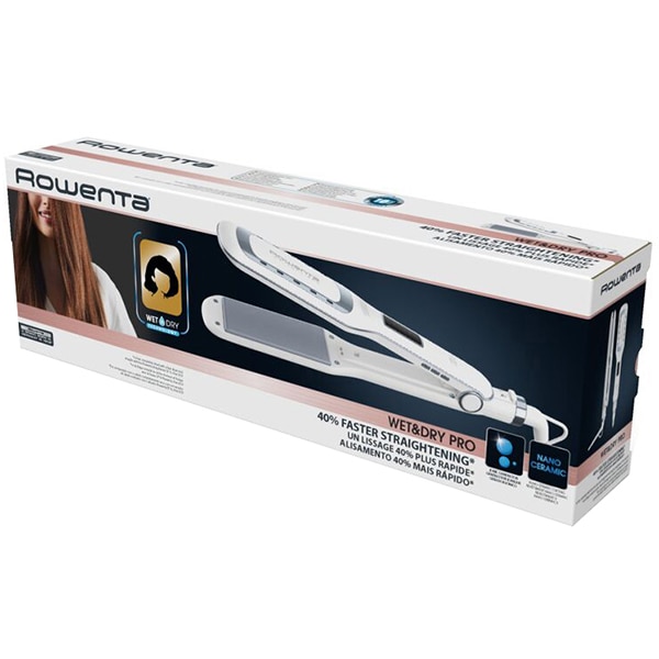 Placa de indreptat parul ROWENTA Wet & Dry Pro SF5010F0, 230 grade, alb