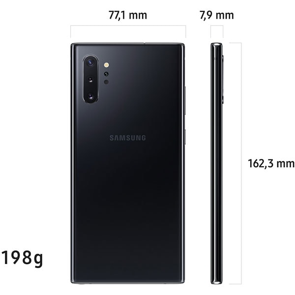 SAMSUNG Galaxy Note 10+, 6.8", 256GB, 12GB RAM, Dual SIM, 4G, Aura Black